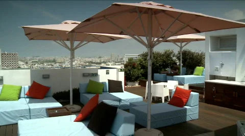 High Skyscraper Restaurant 1 Video stock 708324