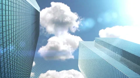 High skyscrapers with sunlight Stock Footage 40929812