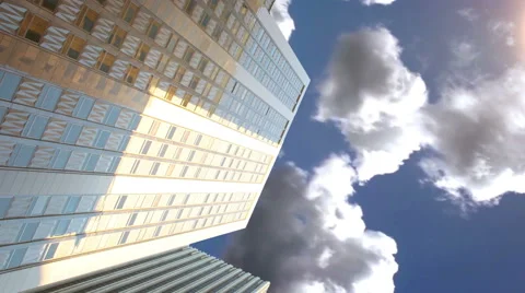 High skyscrapers with sunlight Stock Footage 40929847