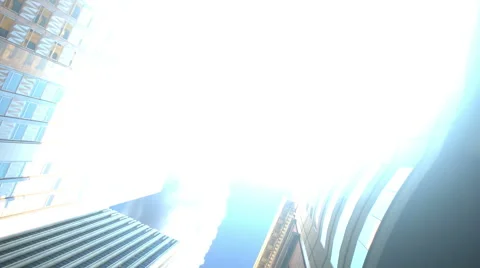 High skyscrapers with sunlight Stock Footage 40929887