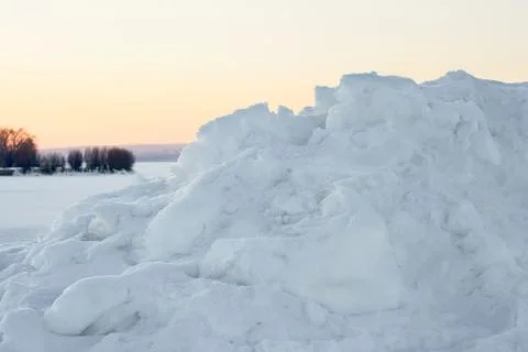 High snow hummock Stock Photos
