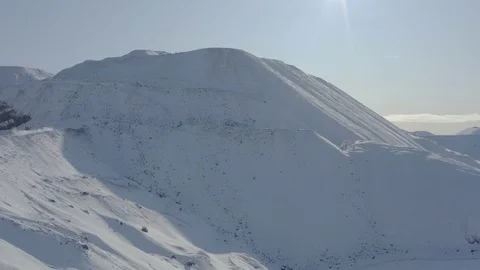 High snow mountain in winter day 스톡 동영상 124039617