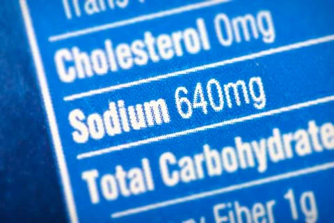 High in sodium Stock Photos