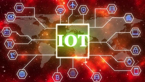 High Speed 5G Internet Of Thing 4K footage for IOT presentation Stock Footage 210744705