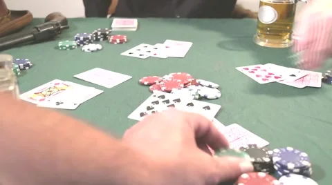 High Speed 7 card Stud Betting Stock Footage 46759499