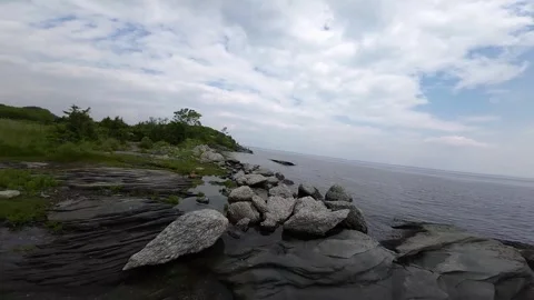 High-Speed Aerial Excursion: Springtime at Rocky Point Video stock 243367141