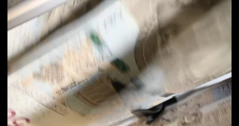 High speed Banknot Counter Processing Cash Money In a Bank. 動画素材 281776578