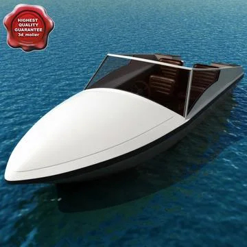 High-speed boat Afalina 3D Model