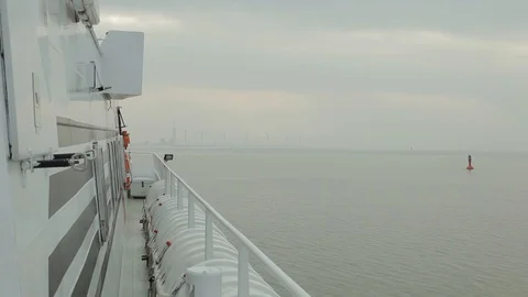 High speed boat transfer on the baltic sea Stock Footage 88147064