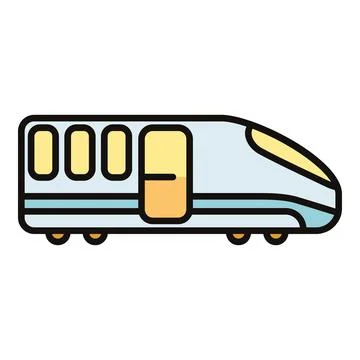 High speed bullet train icon traveling transportation Stock-Illustration