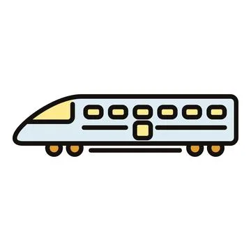 High speed bullet train transportation system vector icon Stockillustratie