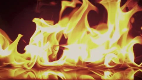 High - Speed Camera  Fiery Flame Trails on Black Background, China Stock Footage 316061454