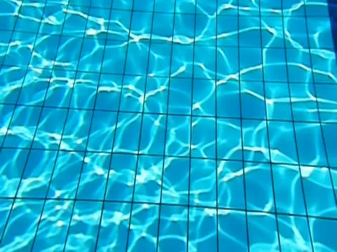 High Speed Camera : Pool Water surface, waves reflections. Stock Footage 12030820