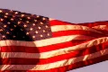 High Speed Camera USA Flag Sunset 04 Loop Footage