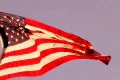 High Speed Camera USA Flag Sunset 05 Loop Footage
