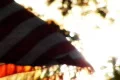 High Speed Camera USA Flag Sunset 09 Loop Footage