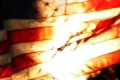 High Speed Camera USA Flag Sunset 10 Loop Footage