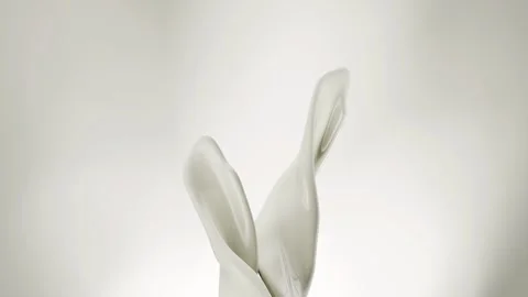 High-Speed Capture of Creamy Fluid Swirl, Clean Aesthetic for Product Ads. Stock Footage 335507184