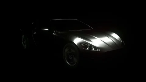 High-speed car ride through a dark tunnel. Presentation cars in Ultra HD 4k. Stock Footage 99183587