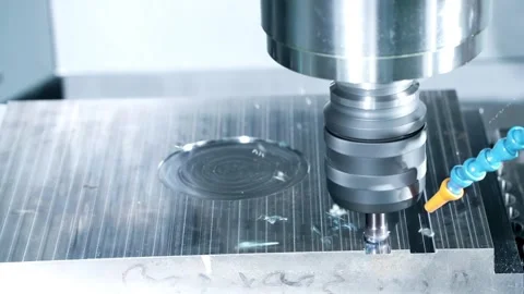 High Speed CNC Machining Center Milling Steel Mol Stock Footage 340512487