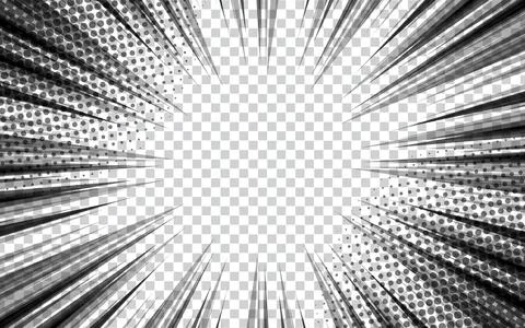 High speed comic line vector speeding on black and white background. イラスト素材