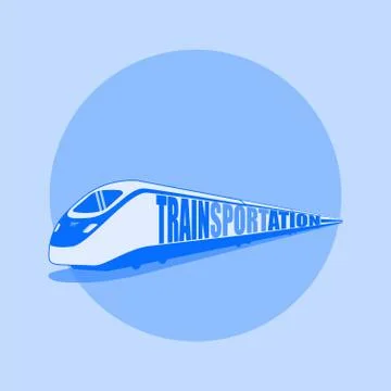High Speed Commuter Train Stock Illustration