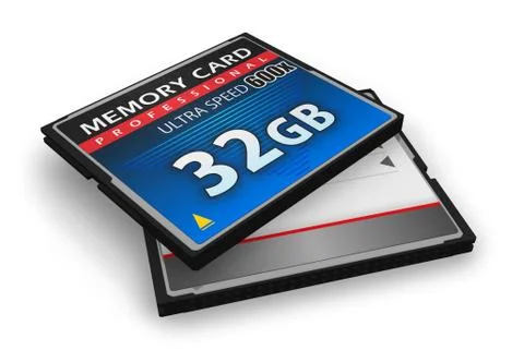 High speed CompactFlash memory cards Stock Illustration