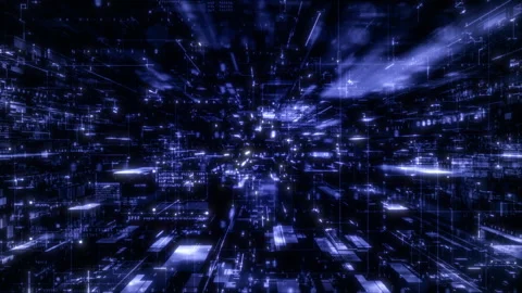 High Speed Connection and Data Analysis Technology Digital Background Stock Footage 240265635