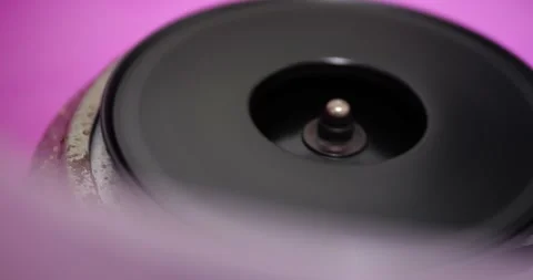 High Speed Cotton Candy Machine Rotating Slider Close Up Heating Elements Stock Footage 321807697