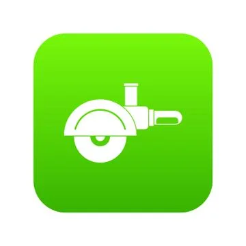 High speed cut off machine icon digital green Stock Illustration