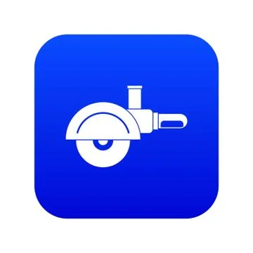 High speed cut off machine icon digital blue Stock Illustration