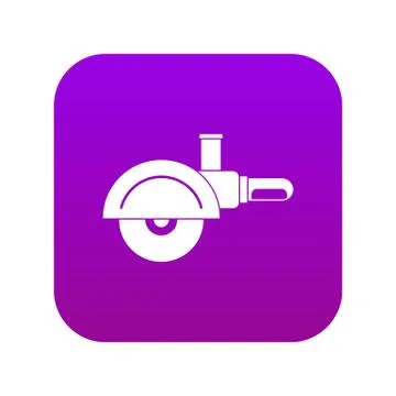 High speed cut off machine icon digital purple Stock Illustration