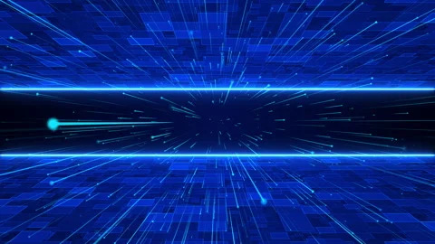 High Speed Data Technology, Digital Cyberspace Particles Digital Data Network Stock Footage 338420719