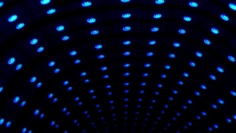 High speed data transfer concept with blue led light tunnel Stock Footage 335068178