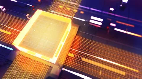 High speed data transfer cpu,working processing technology,computer technolog イラスト素材