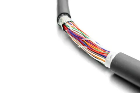 High speed data transfer. Damaged Isolation of Backbone channel. Multicolored 库存照片