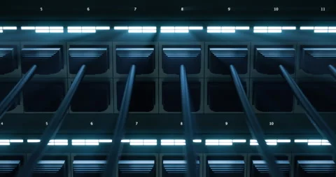 High-speed data transfer shown by router LEDs and ethernet connections. Stock Footage 325837806