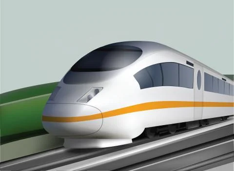 High speed deluxe train 스톡 일러스트