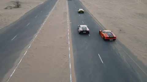 High-Speed Desert Drive Stock Footage 256915325