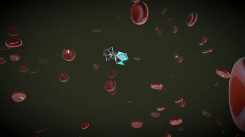 High-speed diagonal fly-by intercepting a dangerous pathogen near a, 4K Video stock 338402086
