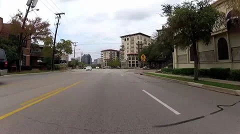 High speed drive through Dallas Stock Footage 8974085