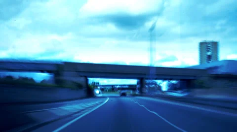 High speed driving POV Stock Footage 37787913