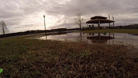 High Speed Drone Fly by over water Stockbeeldmateriaal 107624177