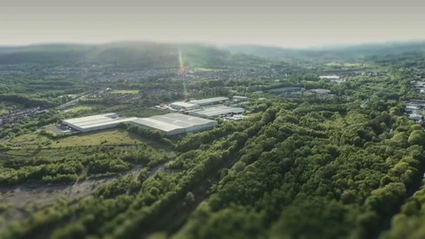 High speed drone reverse hyperlapse through the rolling hills of the Welsh Stock Footage 111218690