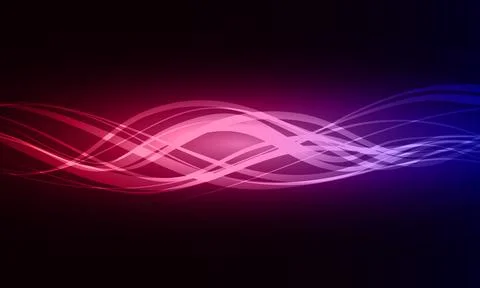 High speed effect motion blur night lights purple. Futuristic neon light line Stock Illustration