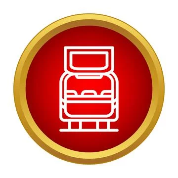 High speed electric bullet train icon with outline 스톡 일러스트