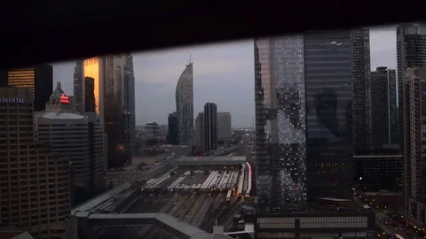 High speed elevator going down Stock Footage 86090810