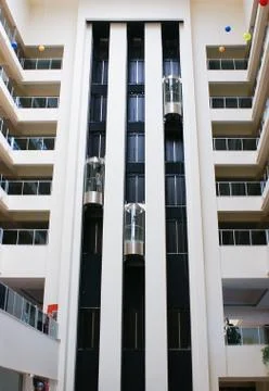 High-speed elevators in the hotel Stock Photos