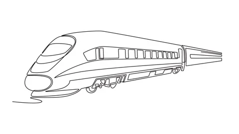 High speed express train with aerodynamic profile for intercity travel Stock Footage 331731303