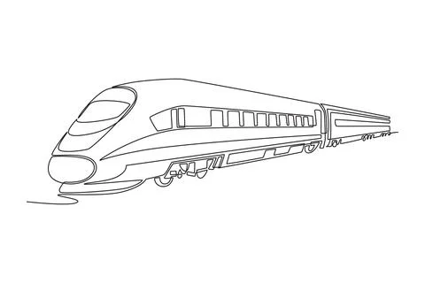 High speed express train with aerodynamic profile for intercity travel Stock-Illustration